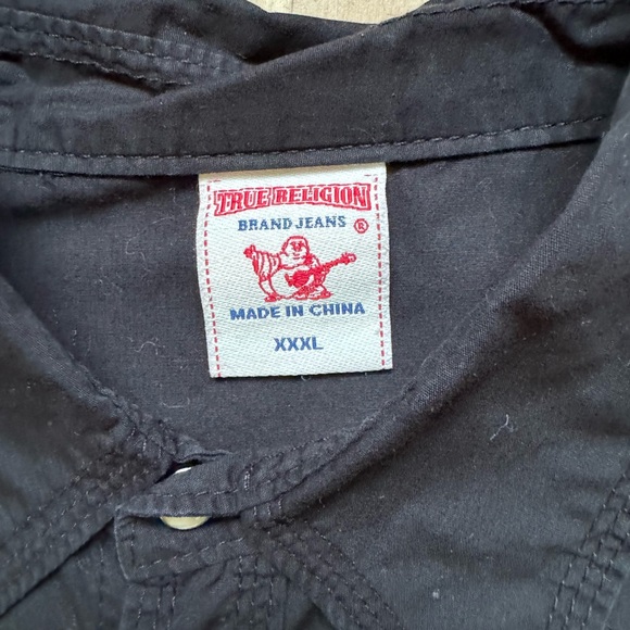 Vintage True Religion Back Big Print Western Shirt Longsleeve Pearl Snap XXL - Picture 9 of 9